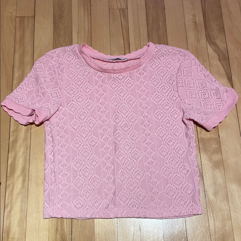 Zara Light Pink Knit Top
